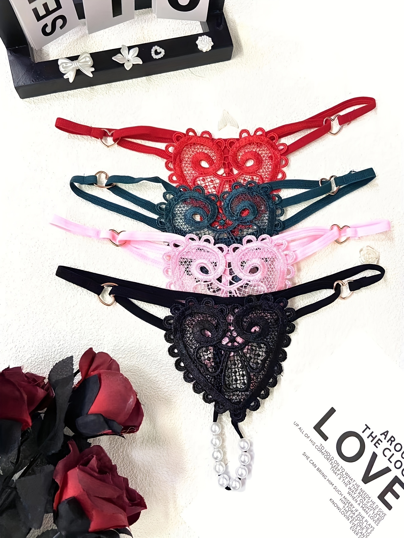 Fashion Sexy Ladies Lace G String Underwear Women Embroidery Low Waist  Thongs