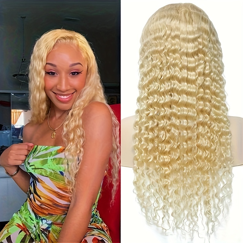 Wigirl 613 Lace Front Wig Human Hair 13x4 Deep Wave Blonde - Temu New ...