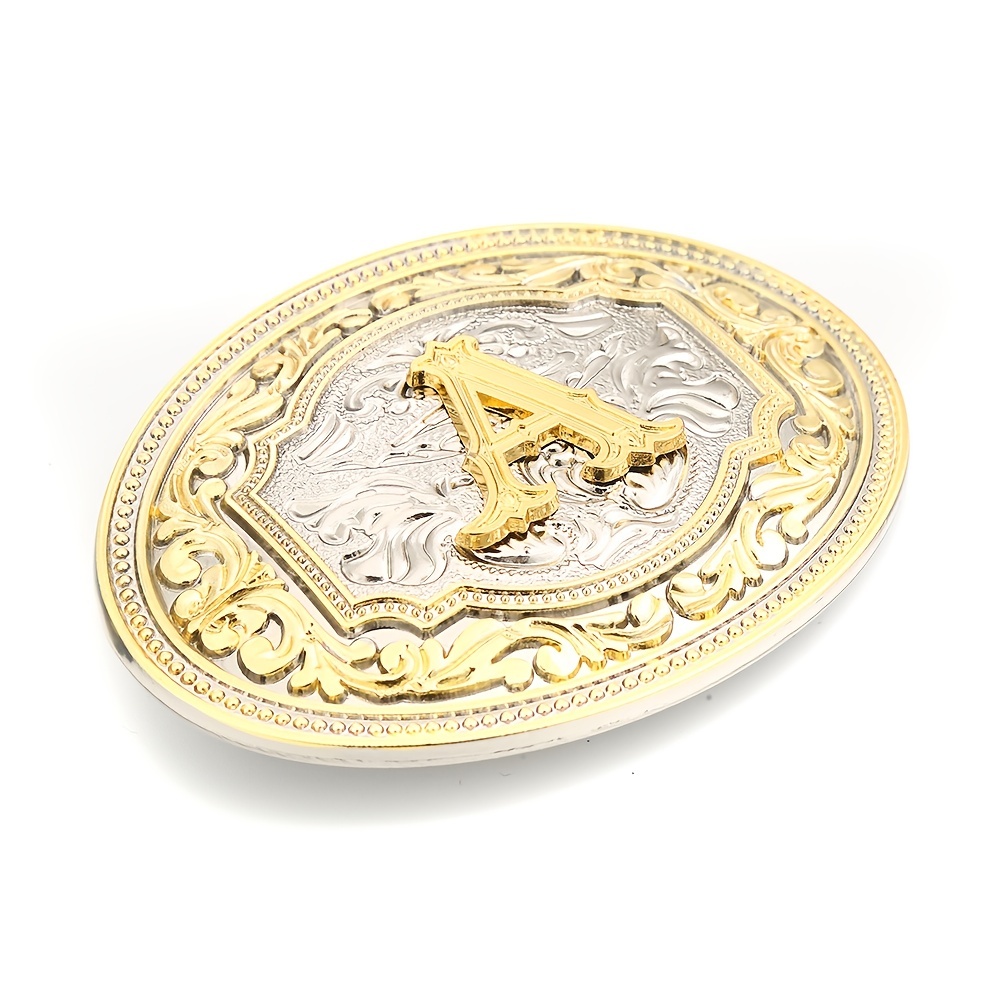 Embossed Letter Belt Buckle for Men