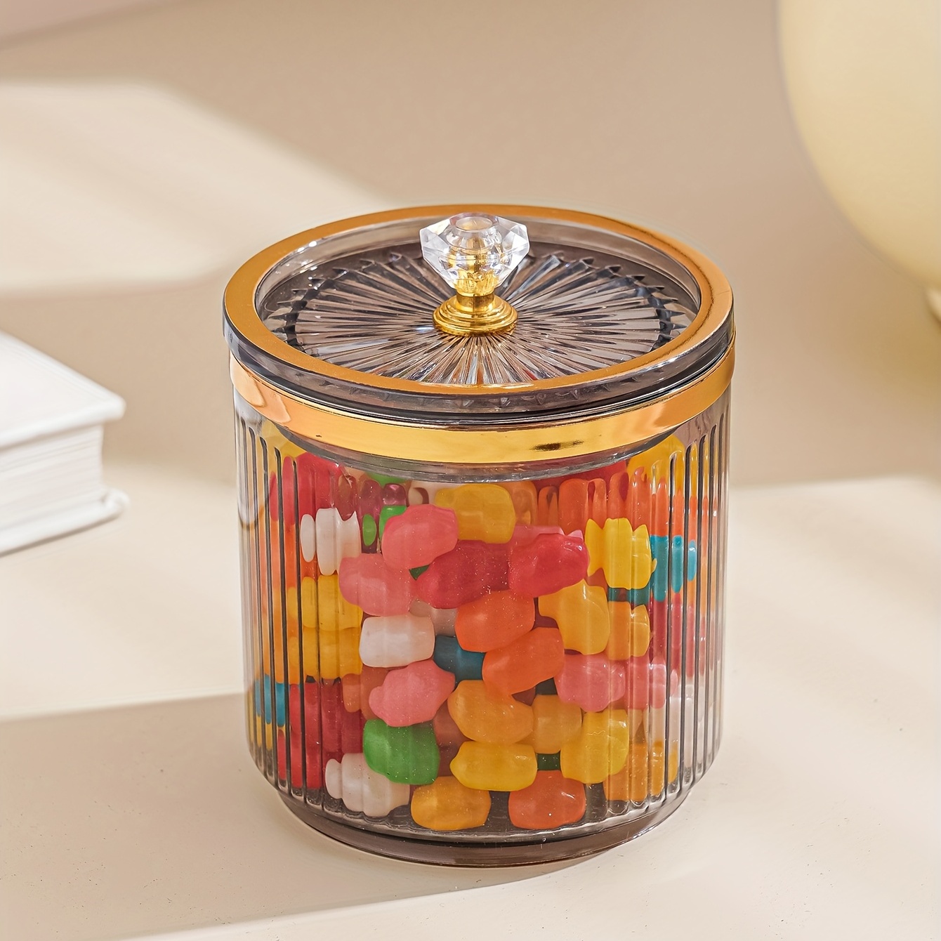 Candy Jar With Lid Plastic Candy Jar Transparent Cookie - Temu