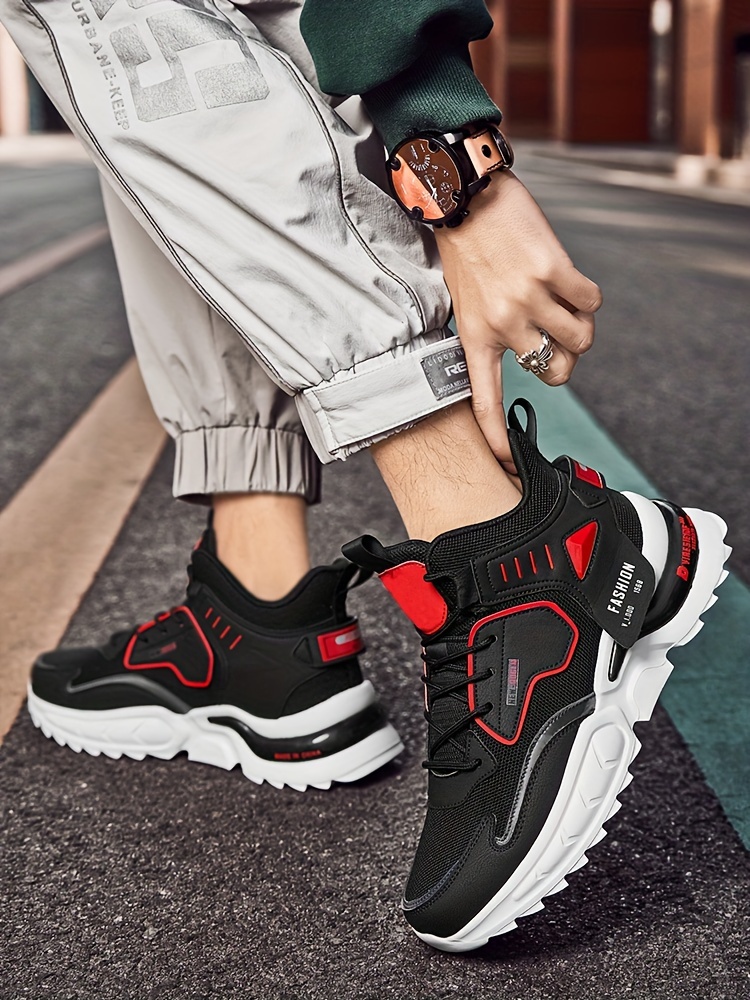 Zapatillas Chunky de Moda para Hombre - Duraderas y Absorbentes de Impactos - Cómodas con Diseño Antideslizante y Cordones para Aventuras al Aire Libre - Ideales para el Uso Diario de los Hombres