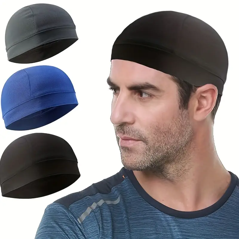 3pcs Swet Absorbing Breathable Cooling Skull Helmet Liner for Men and Women,Temu
