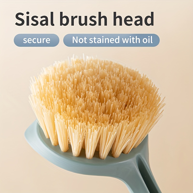 Dish Brush With Handle, Sisal Fibre Kitchen Scrub Brushes For Cleaning,  Dish Scrubber, Pot Brush, For Sink, Pots, Pans, Kitchen Gadgets. - Temu