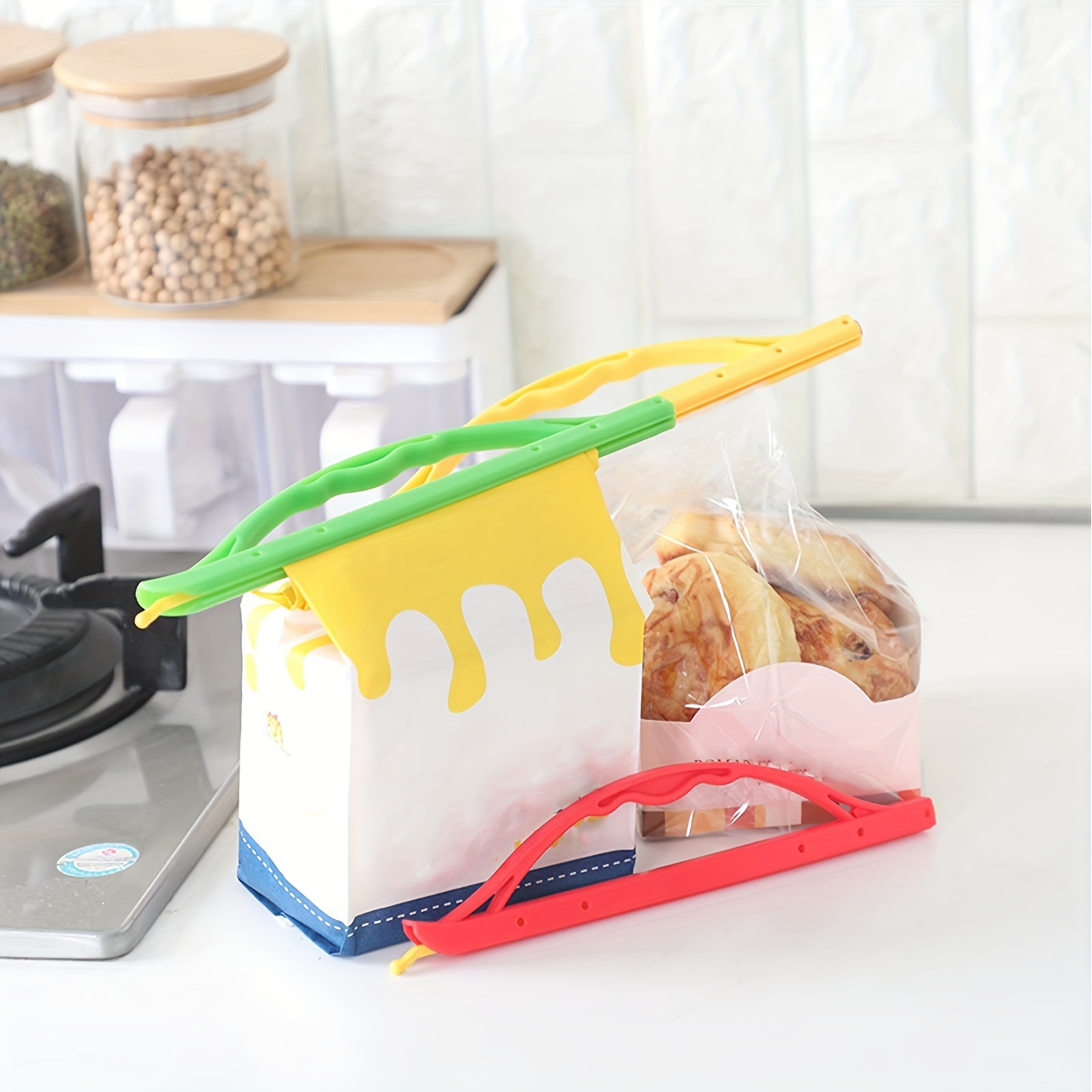 Handy Housewares Jumbo High-Quality Plastic Snack Chip Food Bag Clips