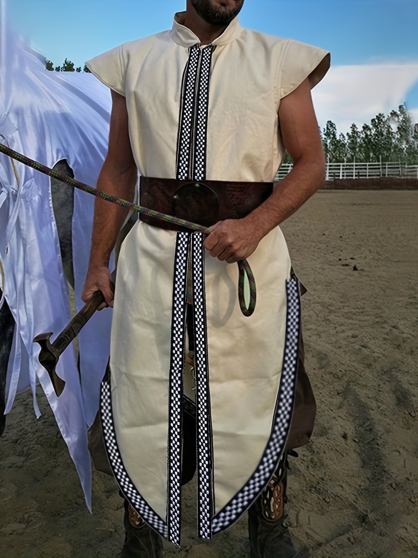 Chaleco pirata renacentista para mujer, disfraz Vikingo, chaleco