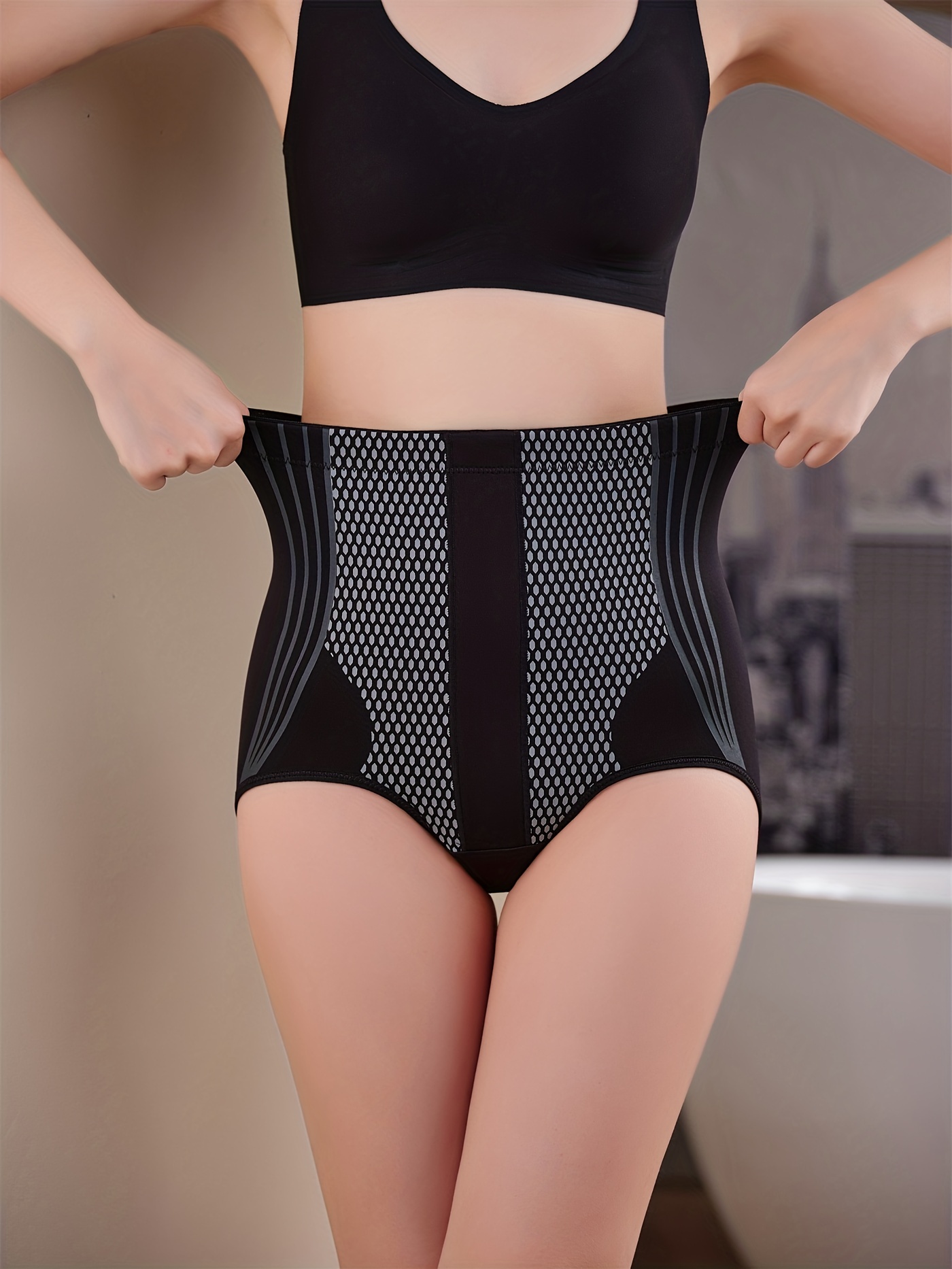 Ultra Slim Tummy Control Hip Lift Panties,seamless Ice Silk High Waisted  Body Shaper Underwear Tummy Control Hip Lift Panties