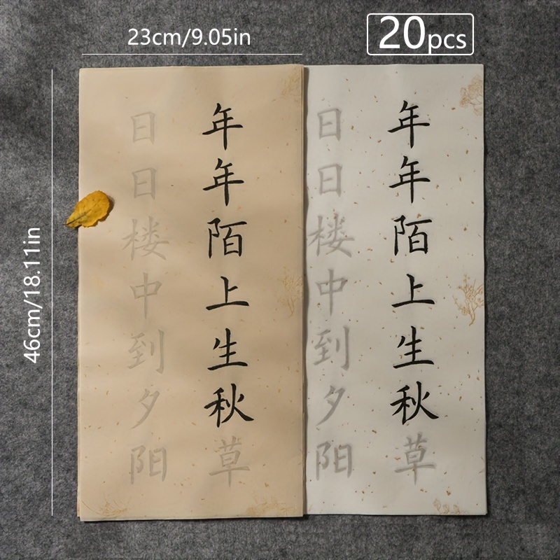 IZEO Chinese Calligraphy Paper Book Calligraphy Handwriting Book Brush  Exercises Book (Tao Hua Yuan Ji)