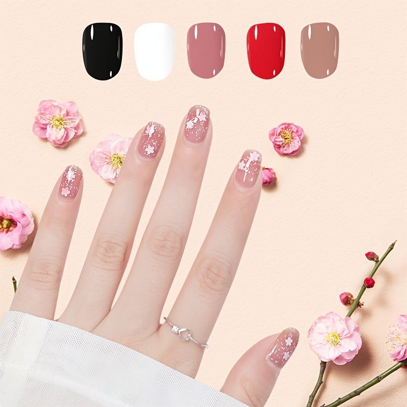Nail Polish Set Quick Dry Nail Polish Non Toxic Nail Polish Pink Black  White Red Nail Polish Glossy And Trendy For Diy Nail Art Manicure At Home  Salon | Shop Now For