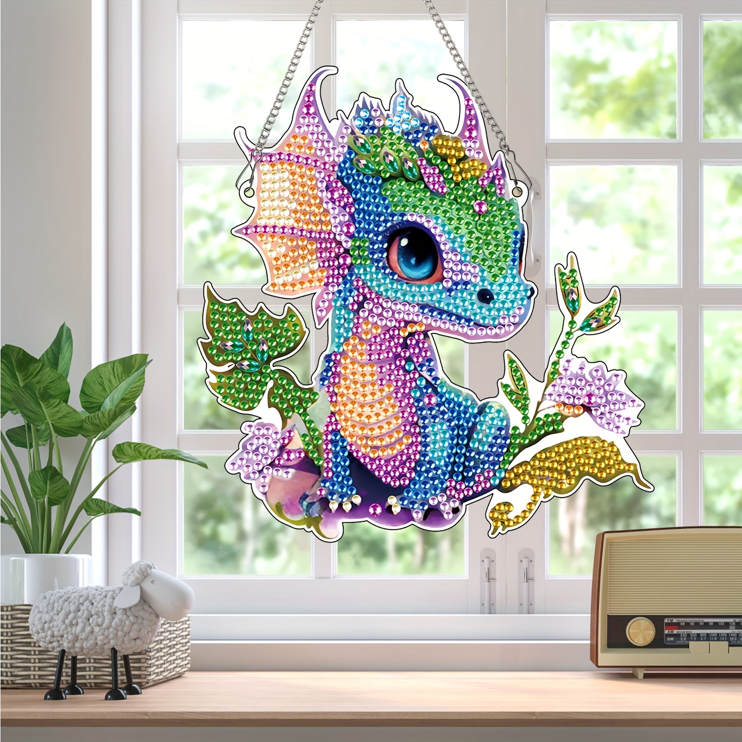 Painting Stickers Kits, Diamond Mosaic Dragon