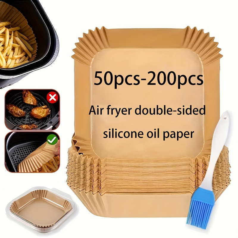 ZIYIXIN Air Fryer Disposable Paper Liner, Non-stick Disposable Air Fryer  Liners Non-Stick Air Fryer Liners, Oil-proof, Water-Proof, Perfect for Air  Fryer Baking Roasting Microwave-Square 6.5x6.5 Inch 
