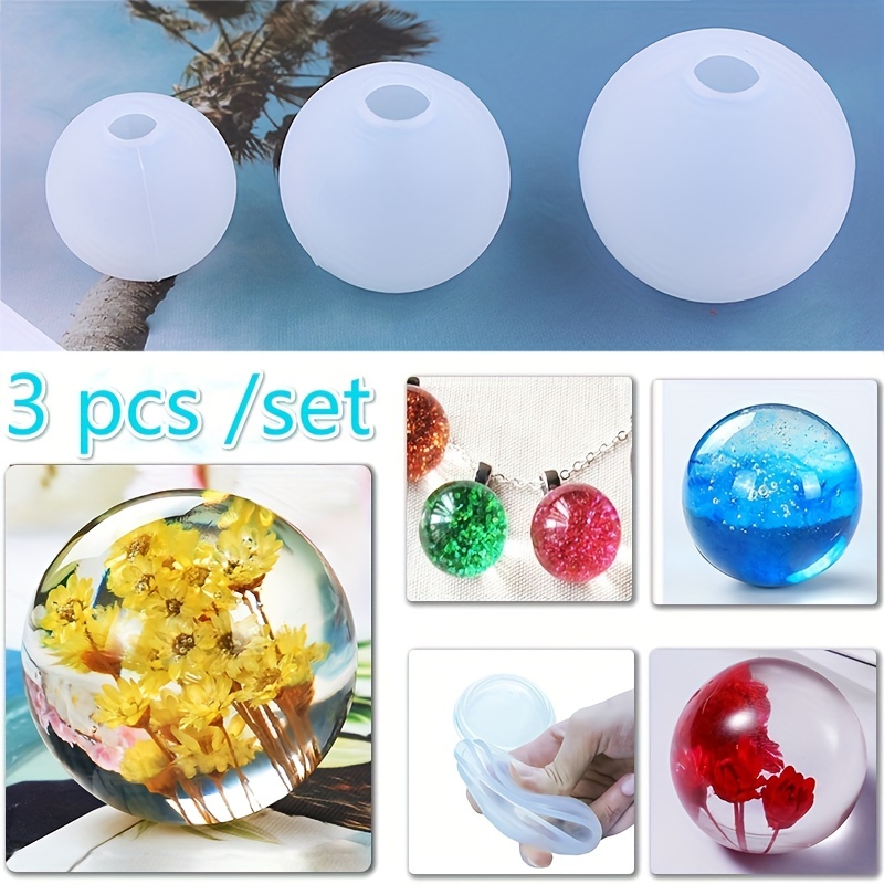 9cm 10cm Planet Ball Resin Epoxy Molds Crystal Casting Silicone UV Resin  Molds for DIY Jewelry