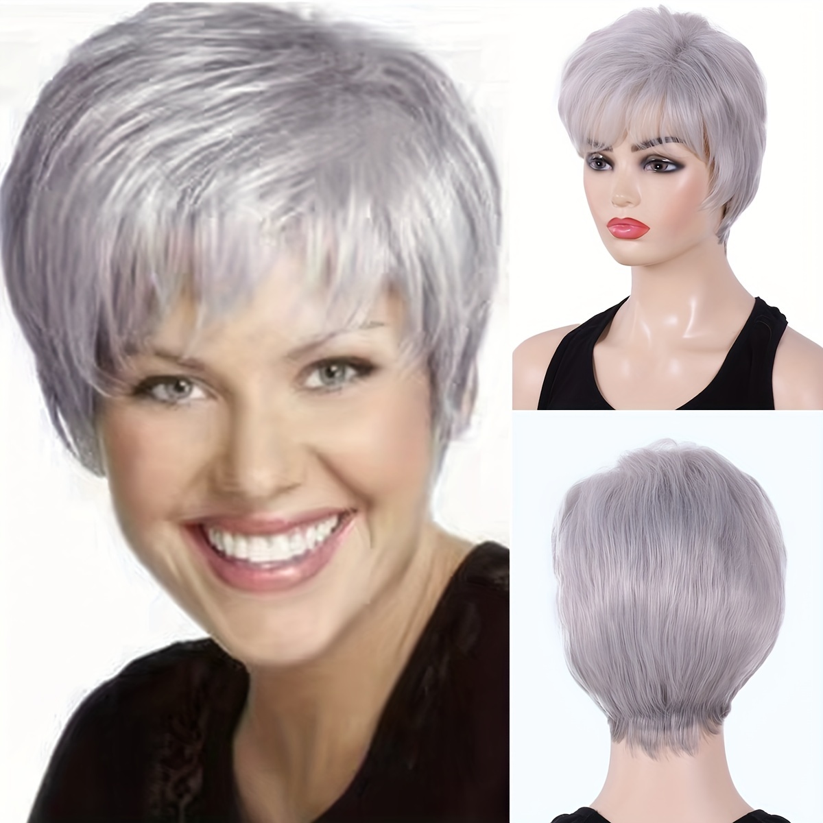 

Heat Resistant 6 Inch Pixie Cut Wig With Bangs For Women - Perfect For Daily Wear, Halloween Parties, And More!
