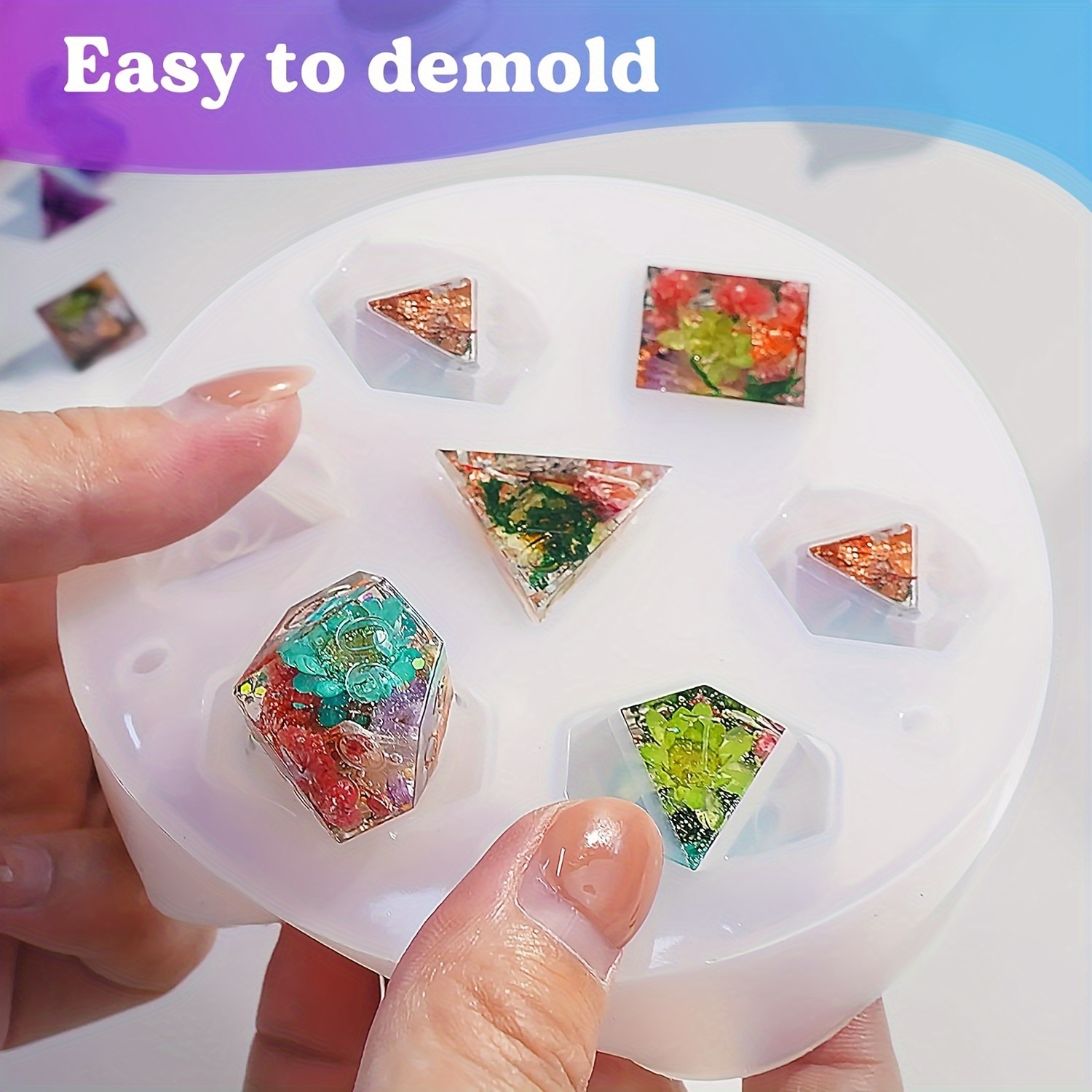 Resin Dice Silicone Mold Set High Toughness Polyhedral Game - Temu