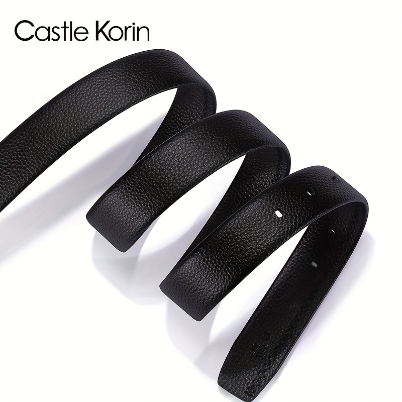 Men's Leather Belt Insert Buckle First Layer Cowhide Leather Length 47 24in