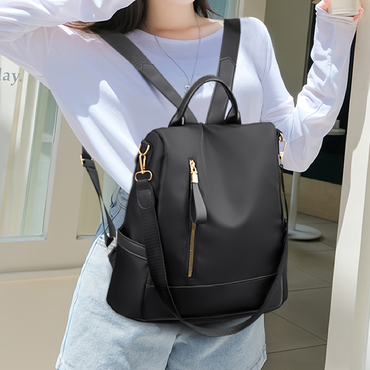 Anti Theft Backpack Purse Convertible Strap