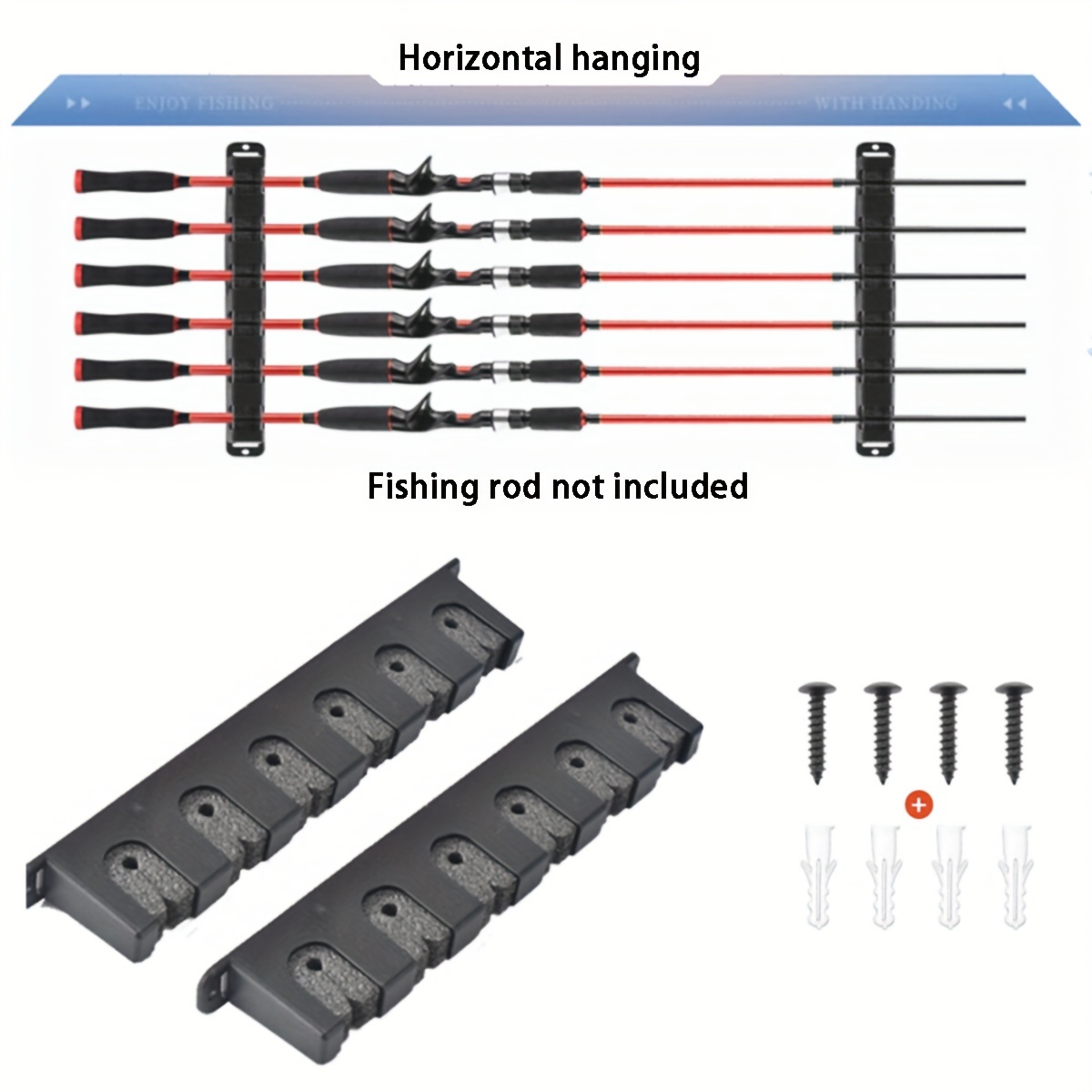 Fishing Rod Storage Display Racks Horizontal Wall Mounted - Temu Canada