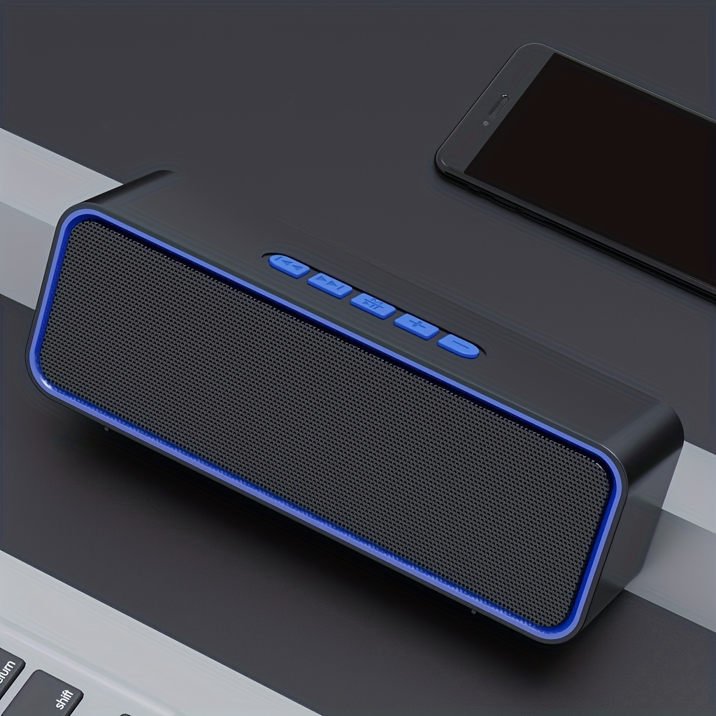 Acheter Caisson de basses haute puissance mains libres sans fil portable  créatif Bluetooth 5.0 haut-parleur son surround stéréo extérieur carte  USB/AUX/TF pour téléphone PC