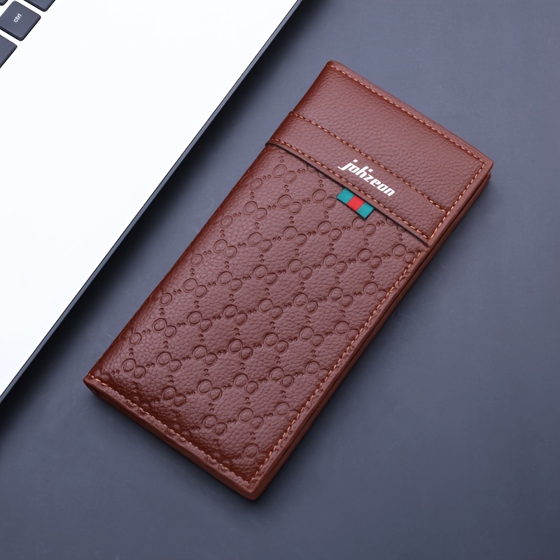 Men's Wallet Long Wallet High Quality Leather Thin Business Fashion Youth  Wallet Multi-capacity Fashion Trend Suit Wallet - Temu