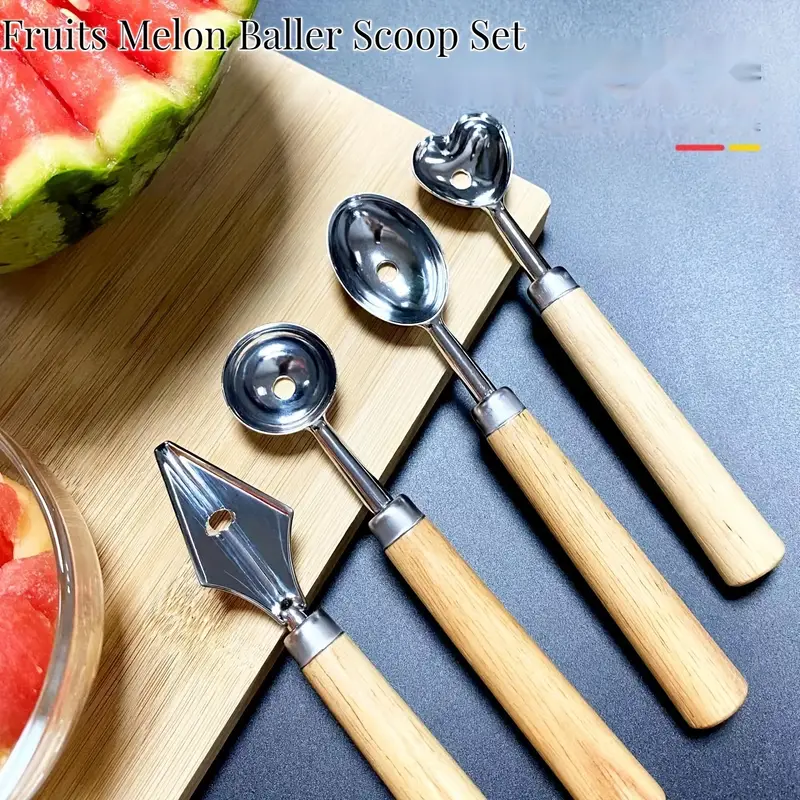 Stainless Steel Fruit Ice Ball Spoon Fruit Watermelon Cutter Melon