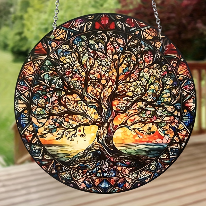 

1pc, Tree Of Life Decorative Hanging, Beautiful Sunshine Catcher For Decoration Of Clear Window, Birthday Gift, Gift For Women, Housewarming Gift, Gift For Mom, Grandma