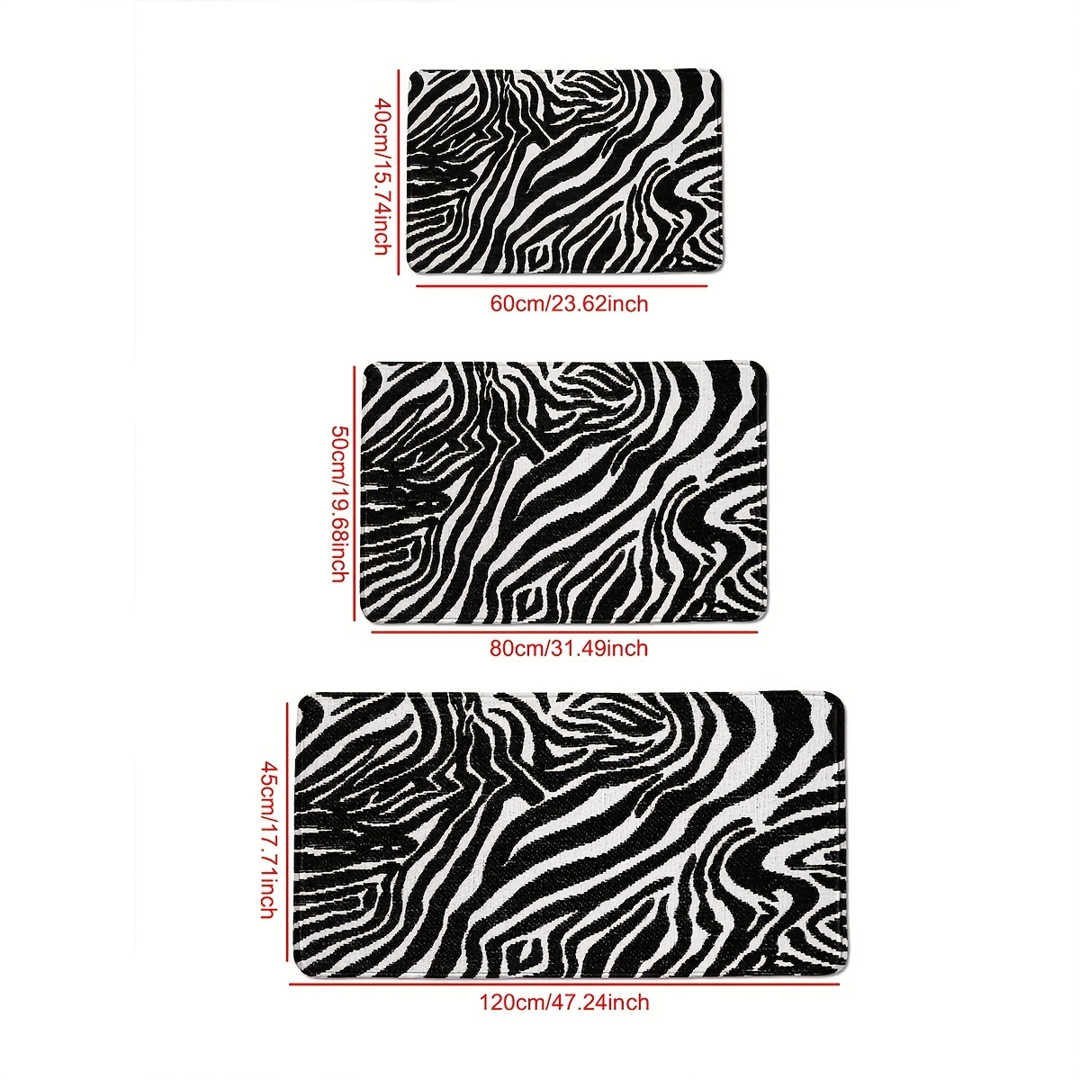 Kitchen Mats For Floor Cushioned Kitchen Rugs, Zebra Animal Black White Waterproof  Runner Rug, Sponge Doormat For Farmhouse Indoor Or Outdoor Decor - Temu  United Arab Emirates