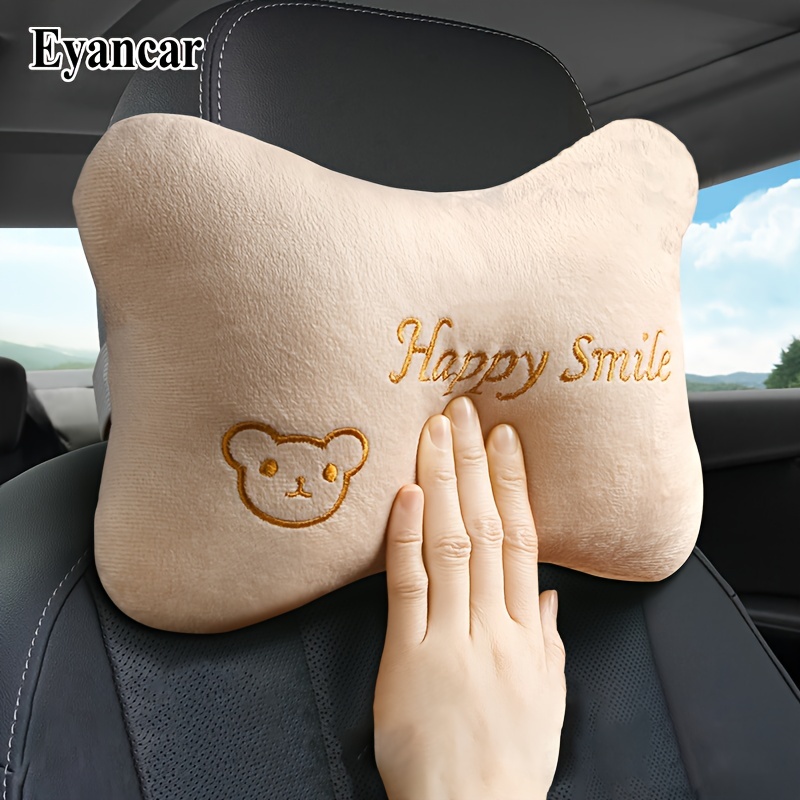 Car Headrest Pillow, Cute Bear Pattern Car Neck Pillow, Comfortable Soft  Travel Pillow, Universal Pillow For Car And Home Car Accessories