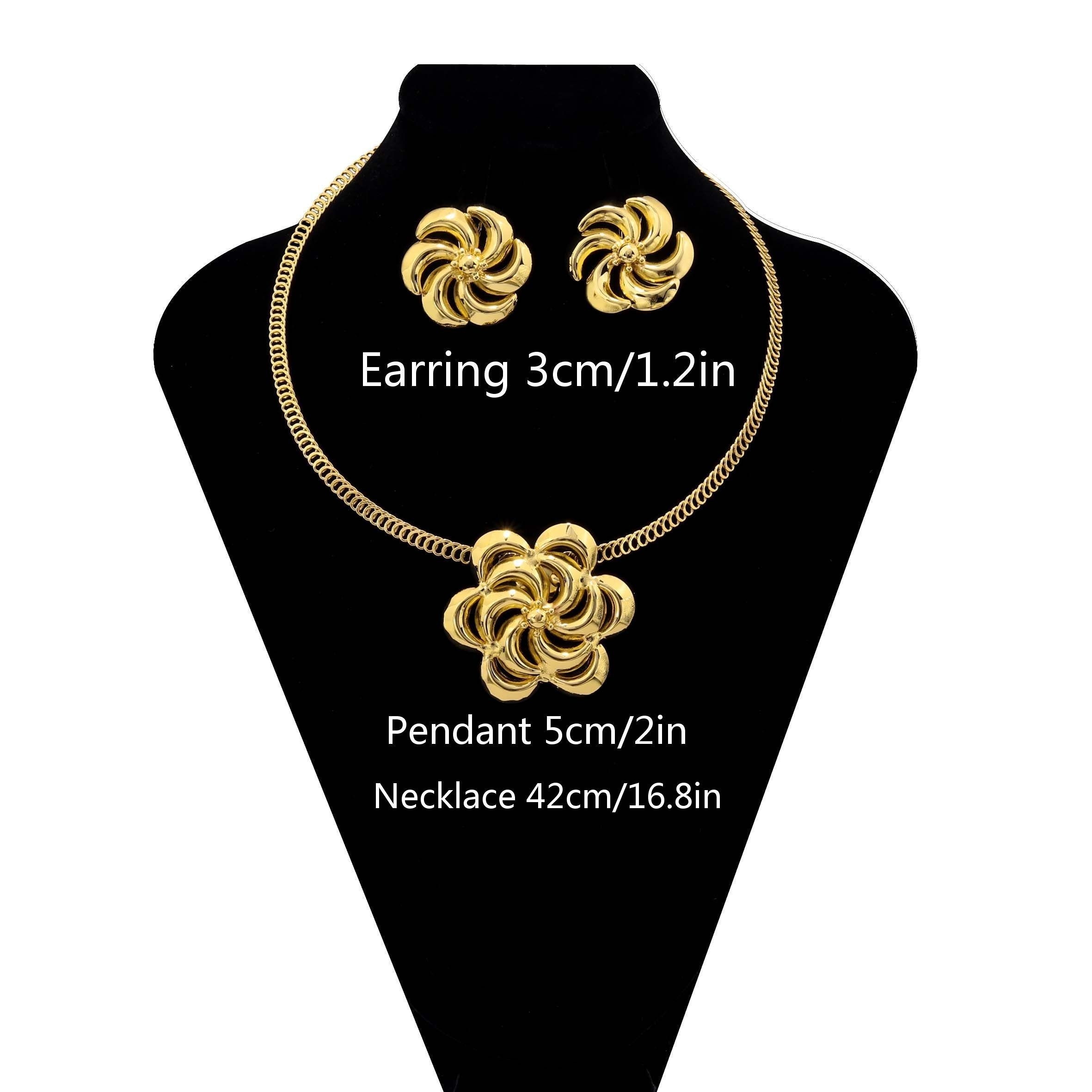 18k Saudi Gold Knot Jewelry Set