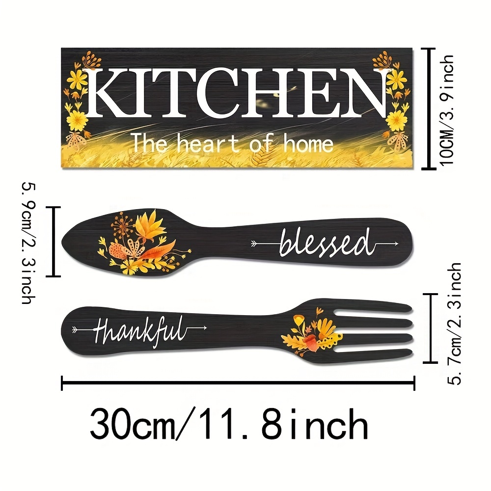  Kitchen Sign Set Kitchen Wall Decor The Heart of The