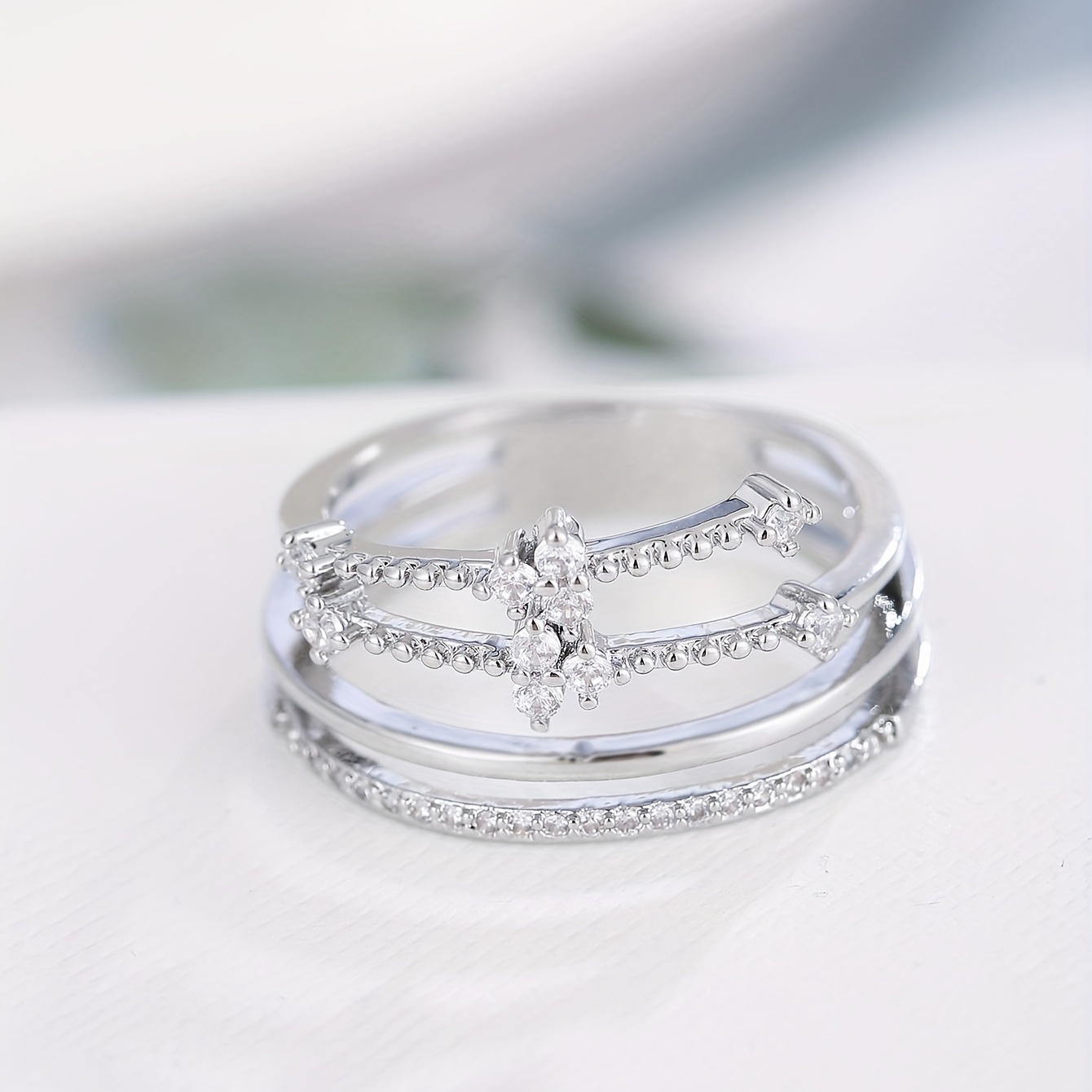 Men's Copper Zircon Ring