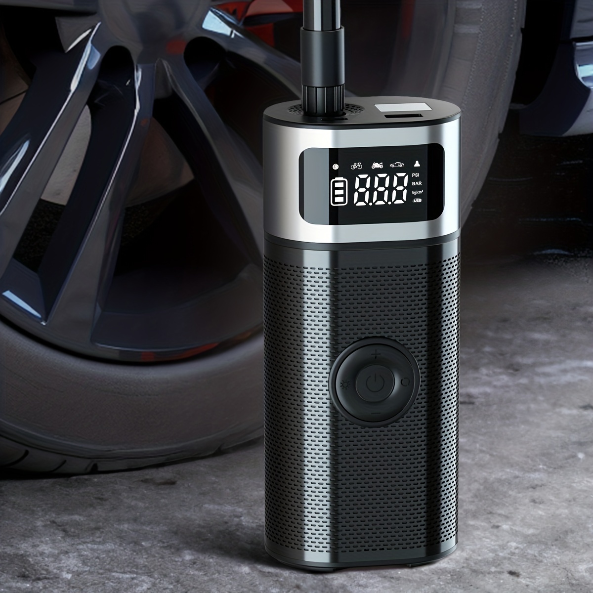 Car Electric Air Pump Portable Wired Wireless Digital Touch - Temu