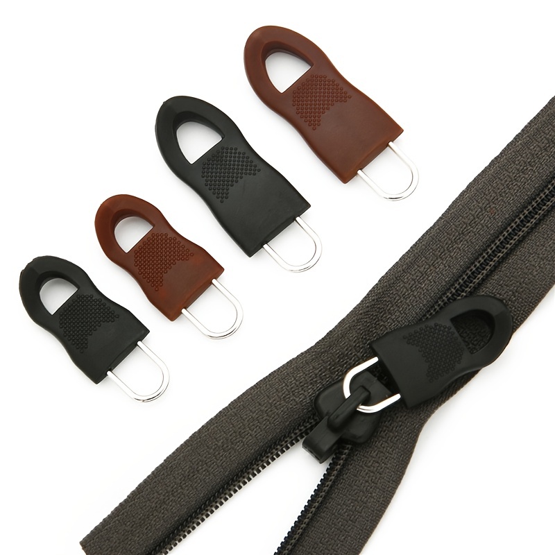 Universal Zipper Pull Tab Replacement Metal Handle Zipper Extender Handle Fixer Zipper Sliders for Backpack Jacket Handbag S9i1, Size: 37, Black