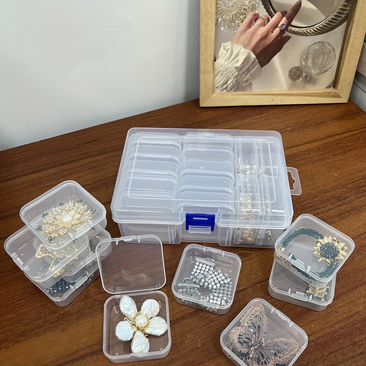 Plastic Clear Storage Box Diamond Painting Beads Storage Box - Temu