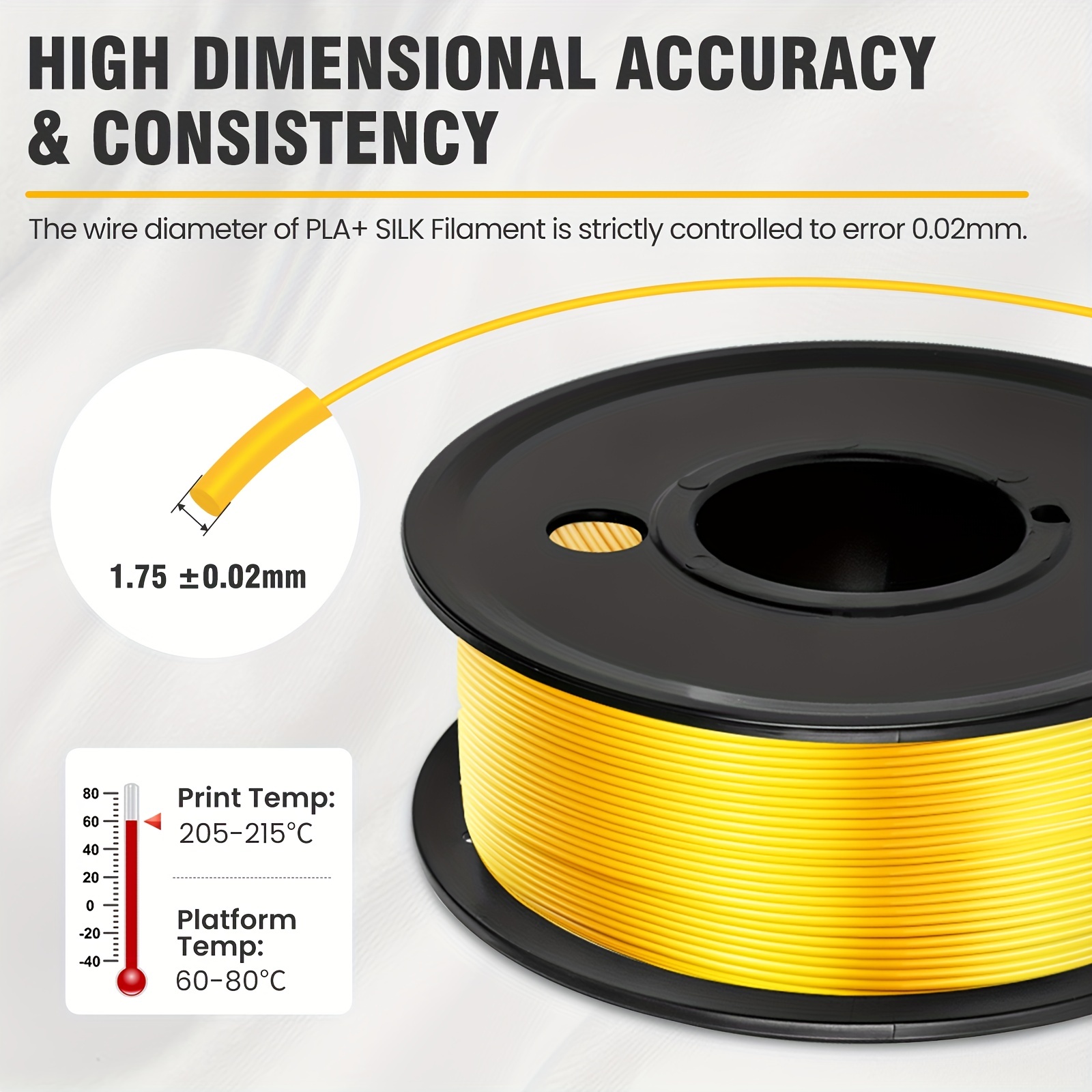 SUNLU PLA+ Silk Filament 1.75mm für 3D Drucker 1KG/Spule PLA PLUS