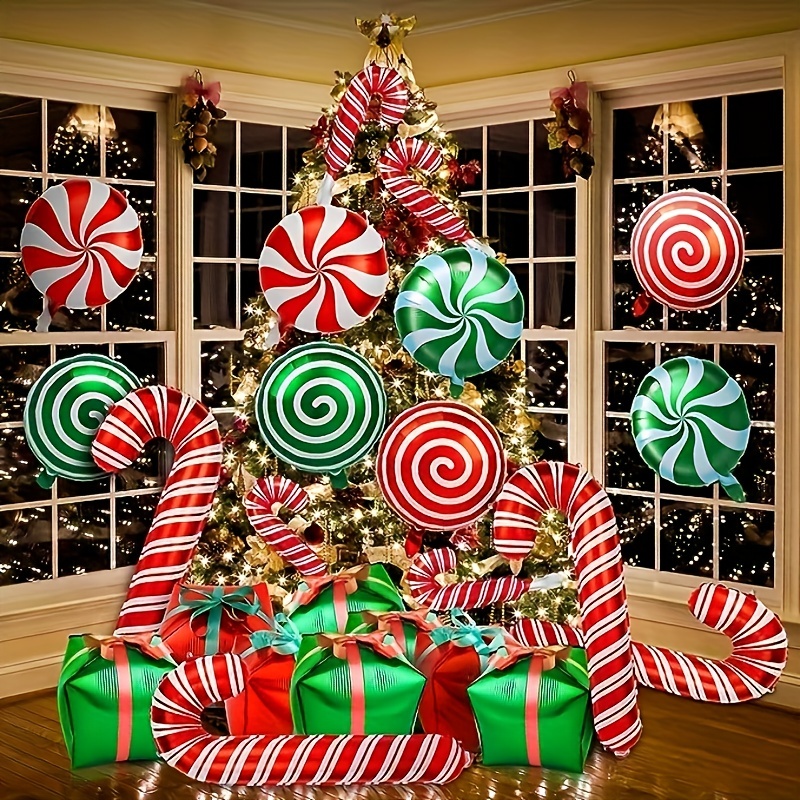 100pcs Noël Ballon Guirlande Arche Kit-Joyeux Noël Bannière,Père Noël et  Bonhomme de Neige Feuille vert Rouge Blanc Confettis Ballons Avec Bande de