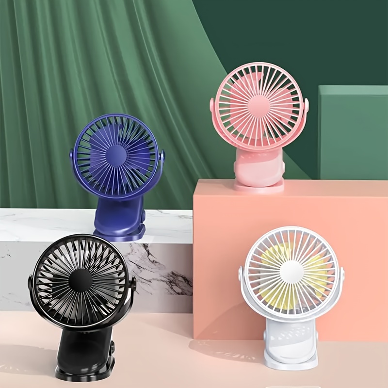 Portable Clip Fan Battery Operated Small Powerful Usb Desk - Temu