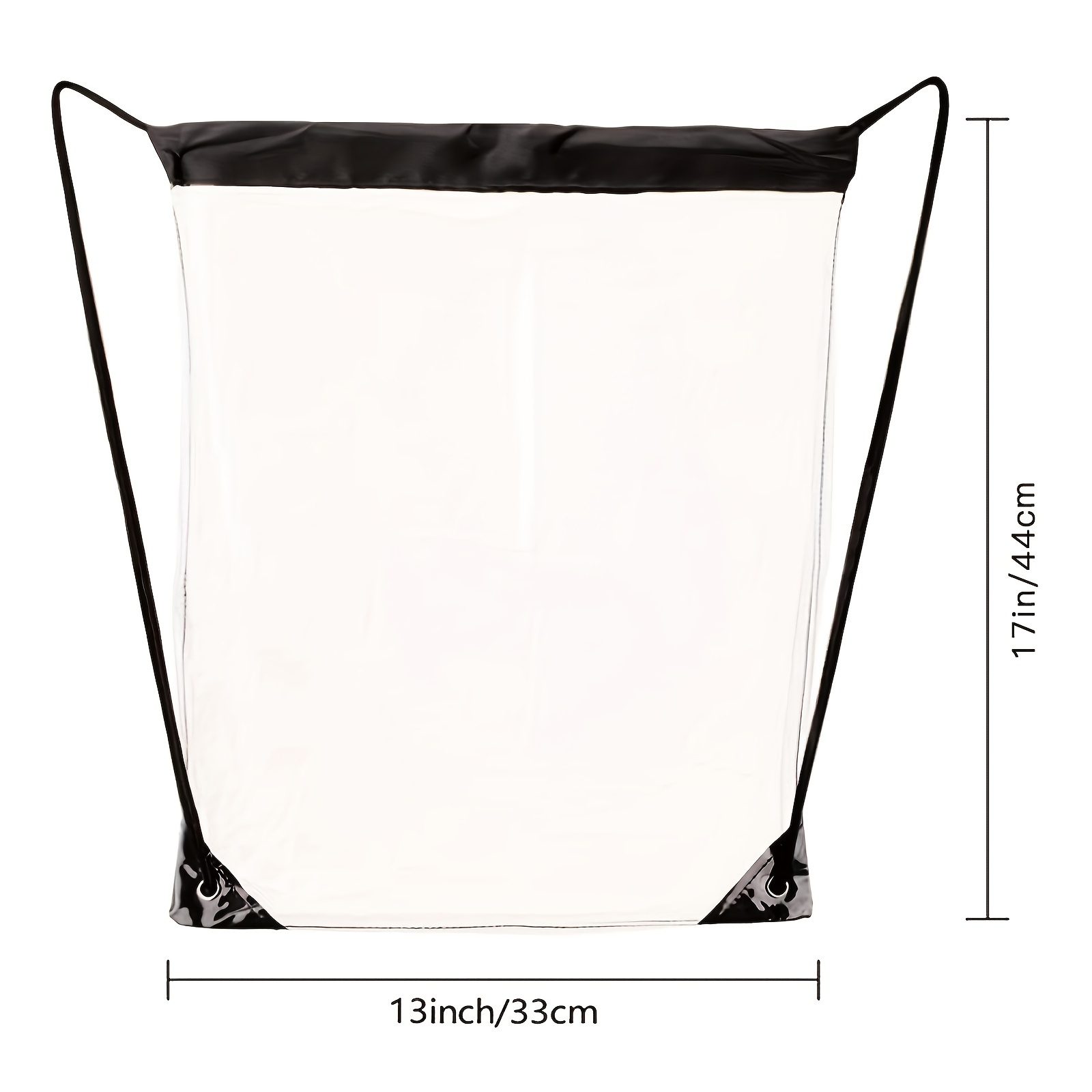 Clear Handbags Clear Drawstring Waterproof Backpack Bags for Concert & Stadium Sporting Events Transparent Draw String Bags Travel Shoe Bags Pack of 2