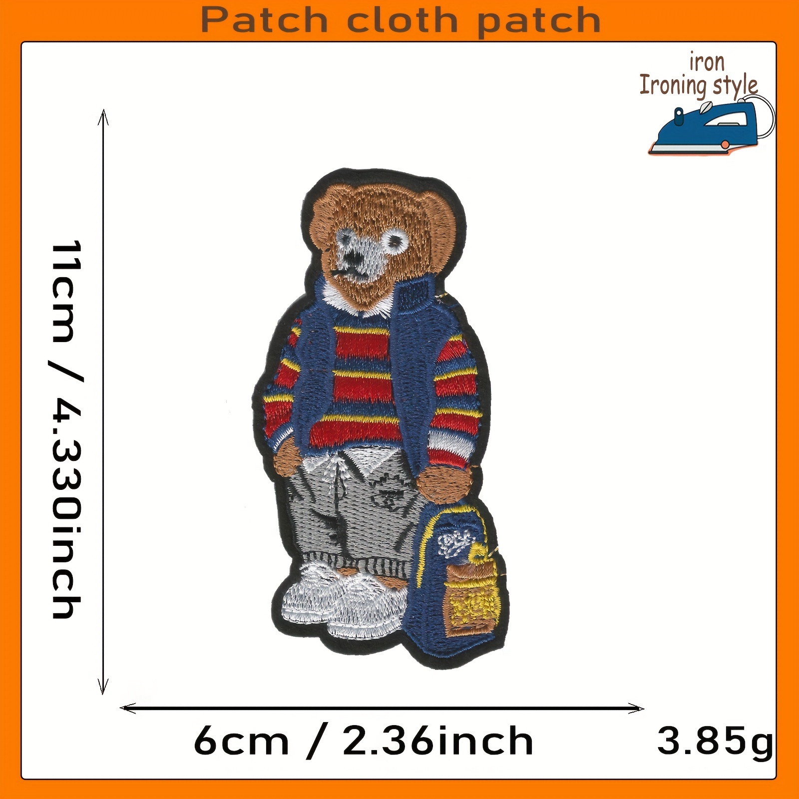  Octory Tiger and Bear Playing Iron On Patches for Clothing Saw  On/Iron On Embroidered Patch Applique for Jeans, Hats, Bags : Arts, Crafts  & Sewing