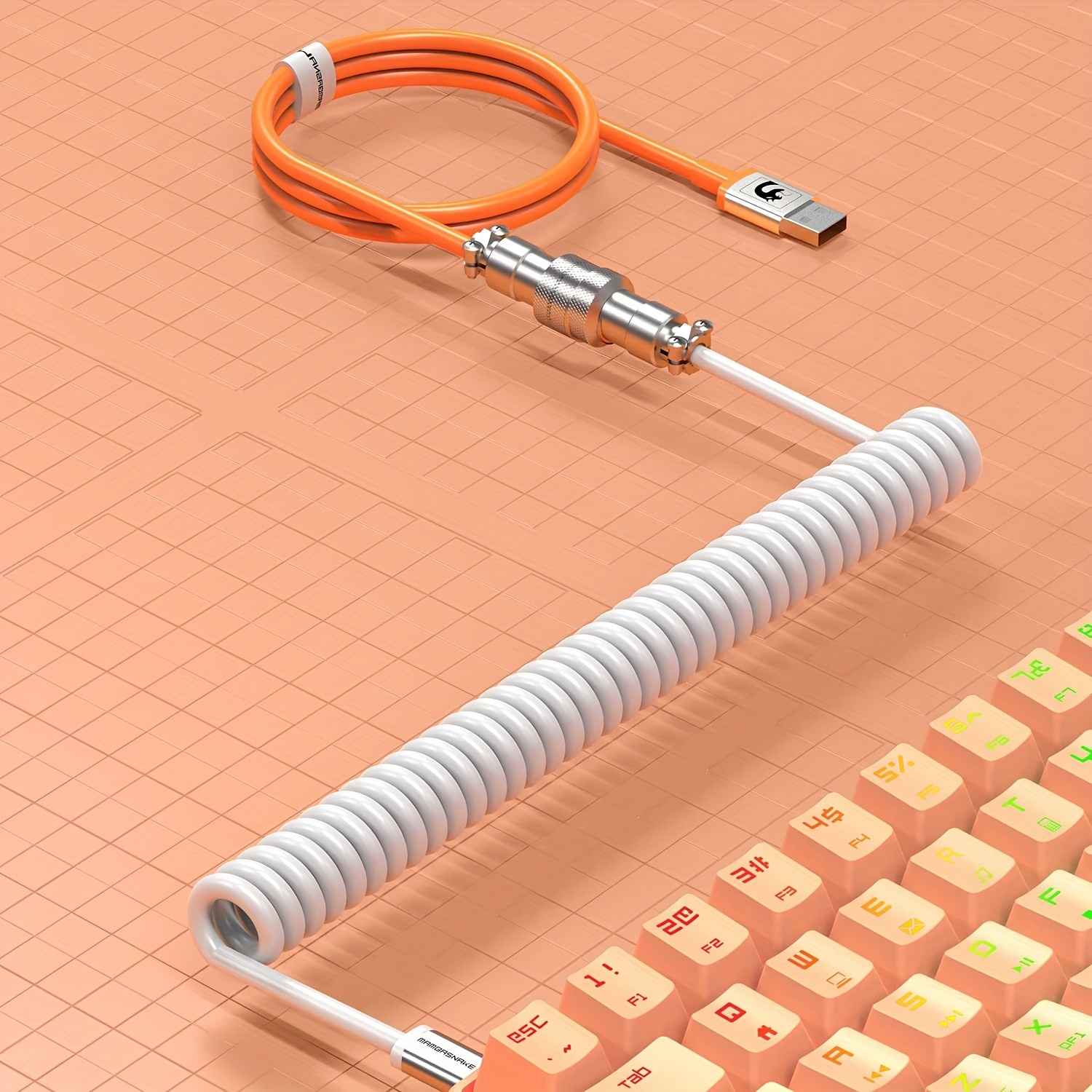 LexonElec Custom Coiled Keyboard Cable 2.0M(6.6ft) USB C - Temu Belgium