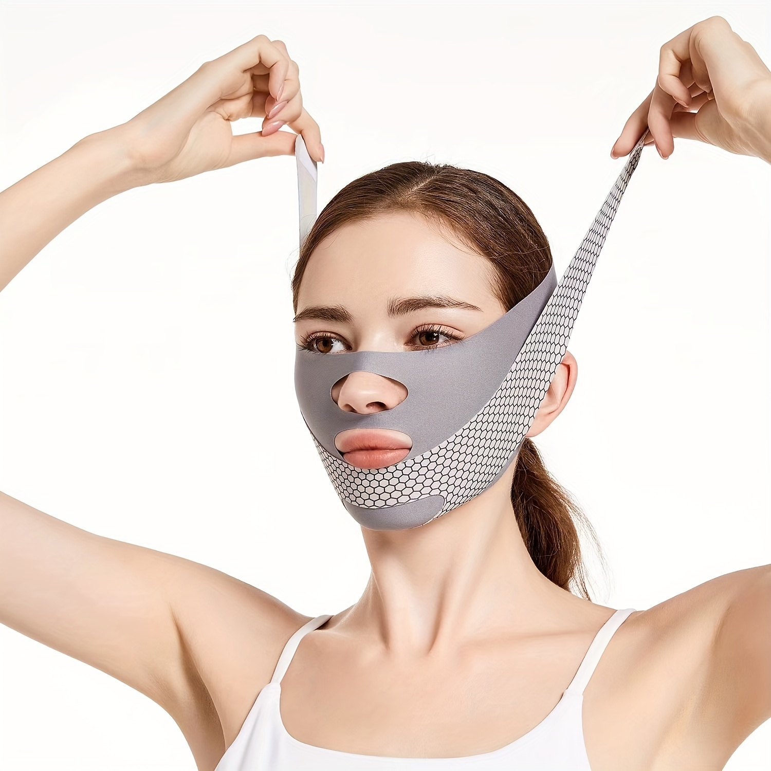 1pc Beauty Face Lifting Mask, V Line Lifting Strap, Double Chin Reducer,  Chin Up Mask Face Lifting Belt, Face Chin Mask Gift For Men And Women