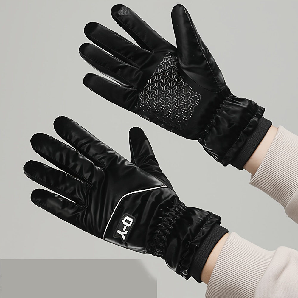 1pair Warm Mens Gloves Womens Velvet Thickened Winter Outdoor Cycling  Sports Windproof Touch Screen Gloves, Check Today's Deals