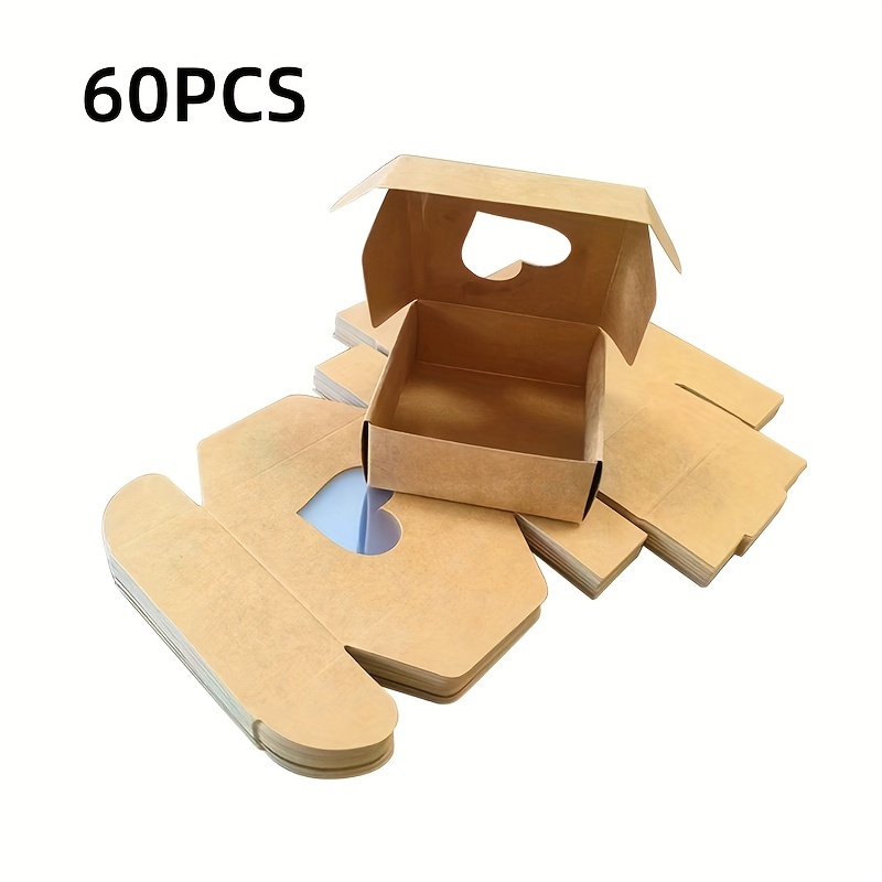  60 Pcs Kraft Soap Box with Window Soap Boxes for