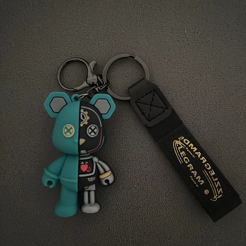 Trendy Cool Bear Doll Anime Keychain For Men, Exquisite Key