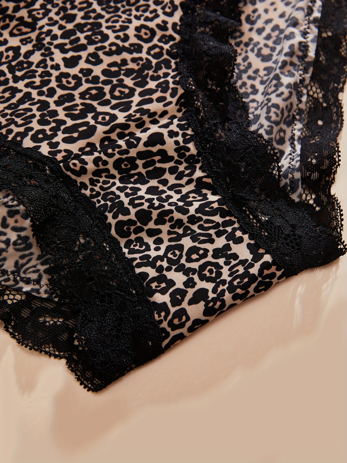Leopard Cheetah print Blace Lace Panties Underwear Lingerie