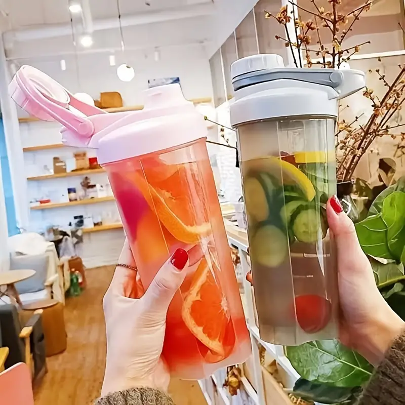 Portable Protein Shaker Cup With Graduated Stirring Ball - Perfect