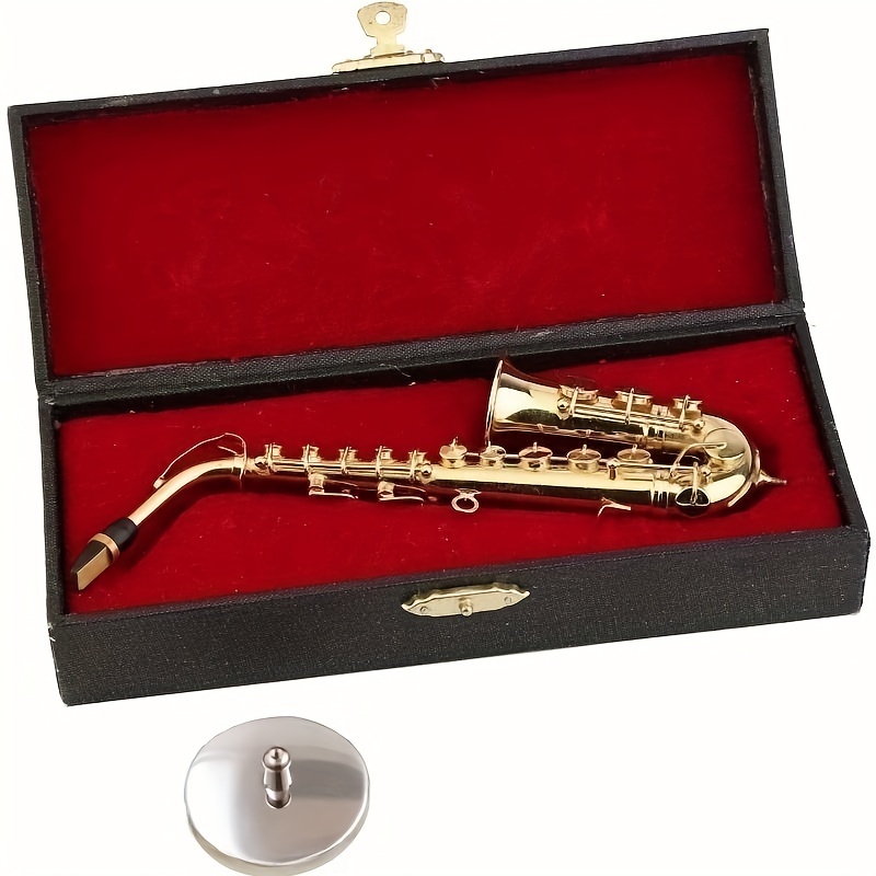  DZDZDZ Mini Alto SaxophoneF Key Copper Pocket Sax Musical  Instrument with Bag/Reeds Professional Saxophone (Color : Gold F Key)