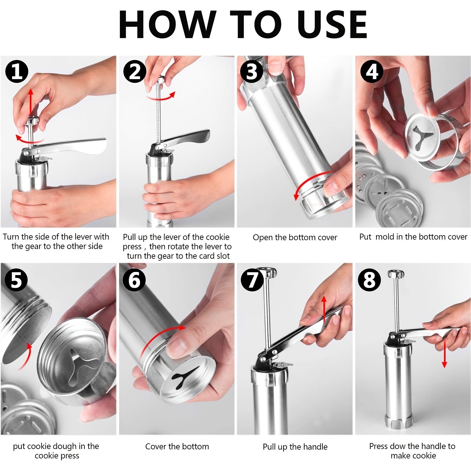 How to use a cookie press gun #christmascookies #cookies