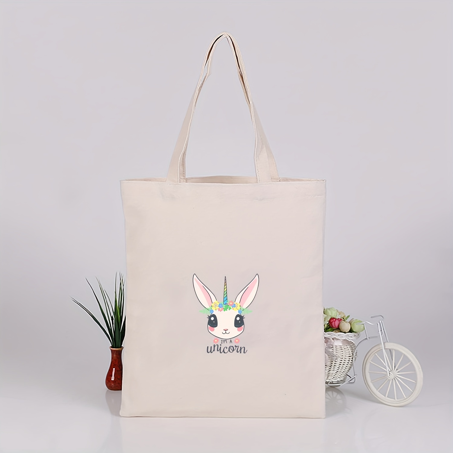 Cute Tote Bag Unicorn, Clothing and Apparel