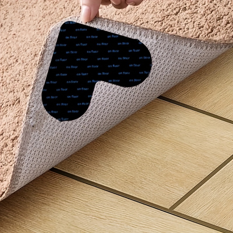 Triangular Rug Pad Grippers, Rug Tapes, Non-slip Reusable Carpet Plugs,  Washable Reusable Anti-curl Carpet Pads For Hardwood Floors, Tile Floors,  Carpets, Floor Mats - Temu