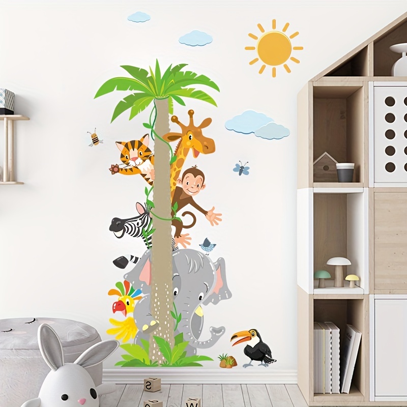  Pegatinas de pared de león para niños, decoración de dormitorio  de dibujos animados león lindo animal mural : Todo lo demás
