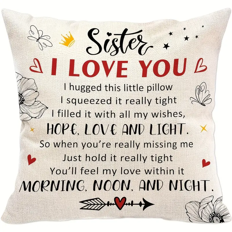 Sister Love Gifts Sister Sister Pillow Covers Gifts Family - Temu